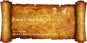 Kandl Adrián névjegykártya
